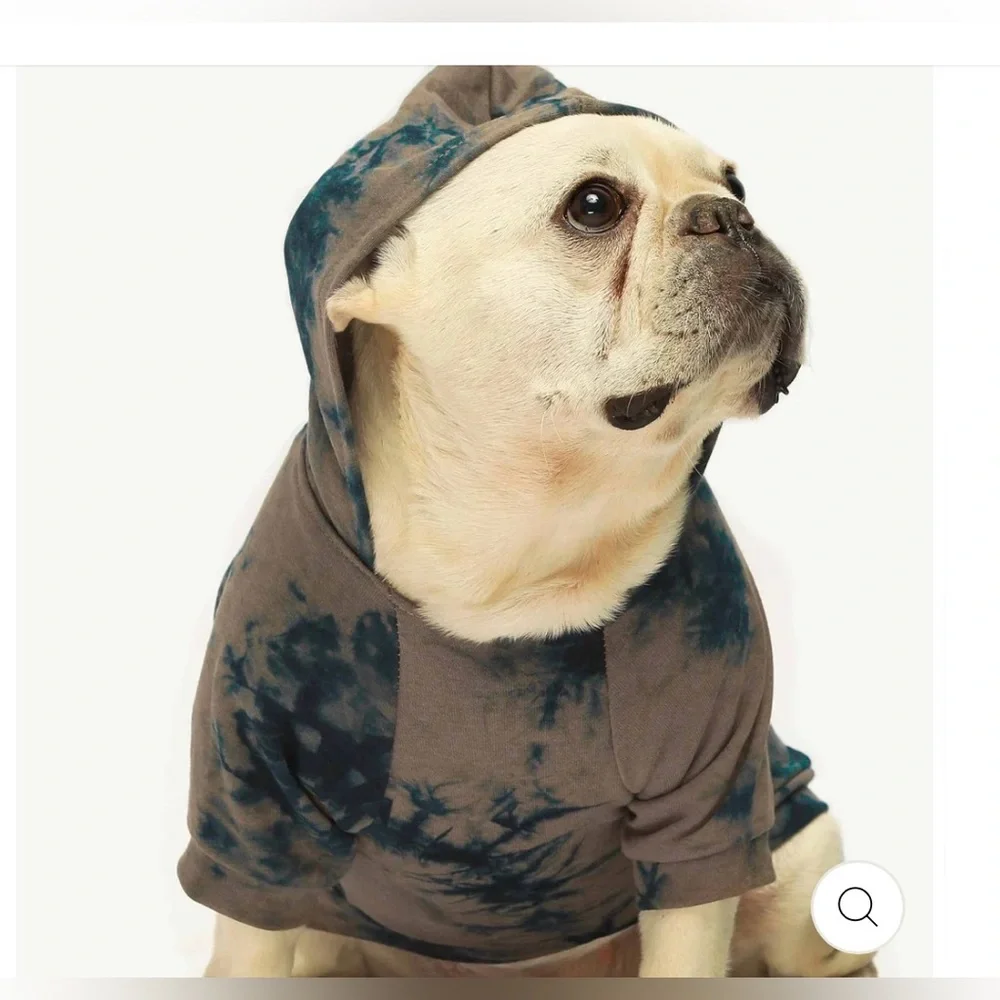 Fitwarm Tie Dye Cozy Dog Hoodie Size Medium Blue Camo
